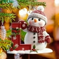 thumbnail image 2 of Moocorvic Personalized Snowman 26 Initials Letter Ornaments, Acrylic Christmas Tree Decorations(L), 2 of 9