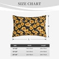 thumbnail image 4 of Uemuo Black Marble Pattern Sunflower Print Throw Pillow Case – Cozy & Soft Cushion Cover, Hypoallergenic Pillow Case for Sleeping, Perfect for Women with Envelope Closure-20"x30", 4 of 6