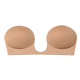 thumbnail image 1 of Women Invisible Push Up Bra Solid Self-Adhesive Silicone Sticky Tube Top Backless Strapless U Shape Bralette, 1 of 6