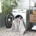 thumbnail image 4 of SAFAVIEH Blair Sammy Traditional Machine Washable Area Rug, 4' x 6', Beige/Blue, 4 of 13