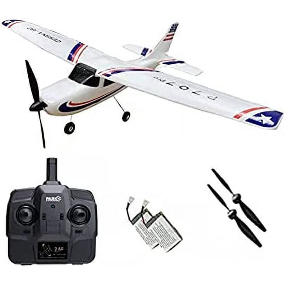 New P707 PRO 3Ch RC Airplane with GYRO, Fixed Wing Plane Outdoor Toys with 2.4G Transmitter, Extra Battery and Propeller … (Regular)
