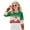 Green and Beige - Santa Claus Snowflake, variant on DISNIMO Girls Crop Tops Axolotl Tree Print Kids Long Sleeve Pullover Sweatshirt Crewneck Girls Cropped Tops Fashion Loose Outfits