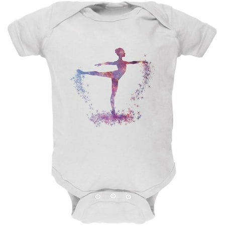 Galaxy Ballarina Dancer White Soft Baby One Piece