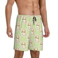thumbnail image 2 of Kdxio Rabbit With Tie Print Mens Sleep Shorts Bottoms Soft Comfy Pajama Wear Pants with Drawstring Pockets, 2 of 7