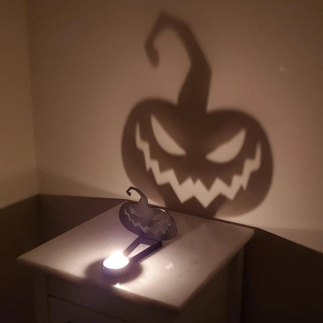 Funny Shadow Stand Candlestick Table Decoration Atmosphere Projection Decoration Fun Candlestick Black Silhouette Tabletop Ornament Decor With Candles