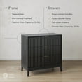 thumbnail image 3 of Nathan James Jasper 3 Drawer Dresser, Bohemian Fluted Dresser, Solid Wood Dresser for Nursery, Small Dresser for Bedroom, Black Oak, 3 of 6