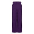 thumbnail image 5 of DPTALR Men's Casual Solid Color Wide Leg Flare Pants with Pockets,Purple,Big and Tall Men XXL, 5 of 6