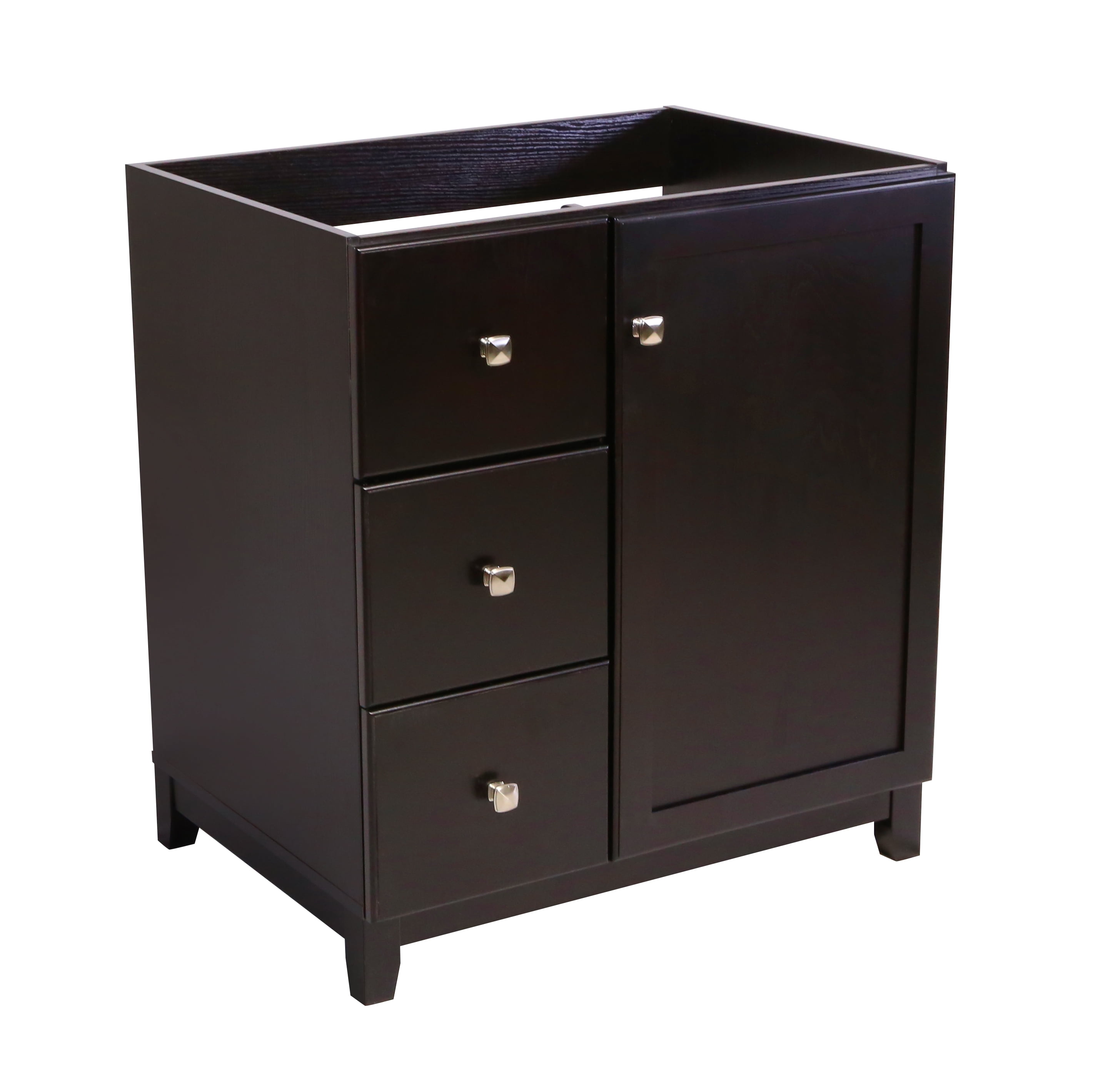 Design House 547018 Swood Unassembled 1 Door 2 Drawer Vanity Without Top 30 Espresso