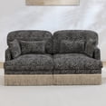 thumbnail image 4 of NEW Comfy Chenille Leopard Printing Loveseat Sofa,Delicate Tassel Edge,Modern Fashion Modular Sectional Couch,, Easy Assembly,Deep Seat Couch for Living Room,Khaki black, 4 of 8