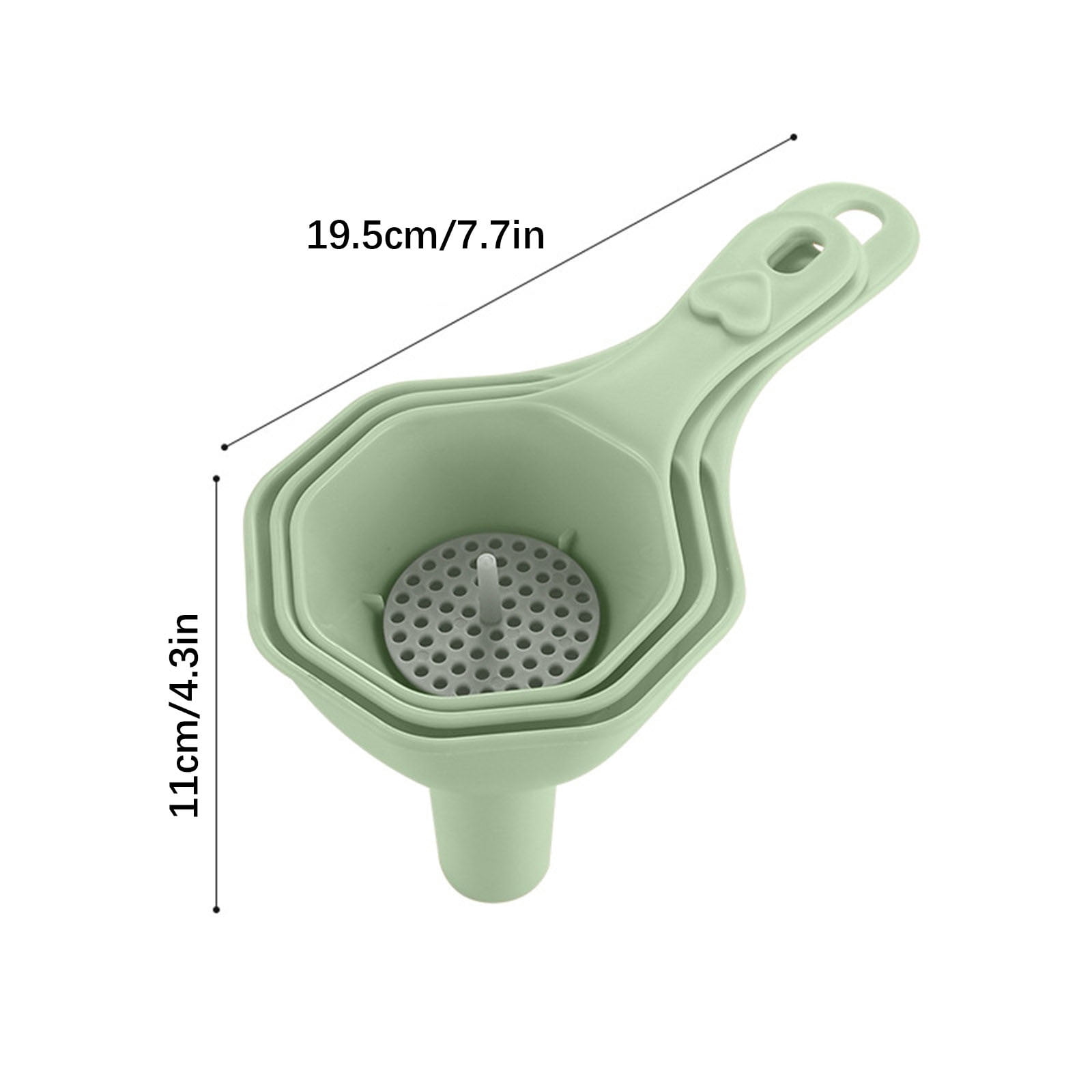 Entonnoir 3 Pièces Avec Brosse - Kit 4 en 1 Multifonctionnel
