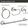 thumbnail image 6 of Design House Savannah 4-Piece Bathroom Hardware Accessory Kit, Polished Chrome/White, 6 of 12
