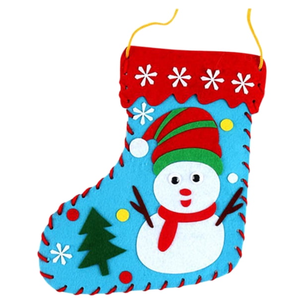 Gibobby Bolsa de calcetines a mano, calcetines pequeños de Navidad DIY, mochila, premio, regalo de Navidad, regalo para el DIY(D)