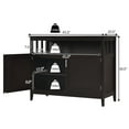 thumbnail image 3 of Costway Armoire de Rangement de Cuisine en Bois Buffet Serveur Table à Manger Buffet Meuble TV, 3 of 7