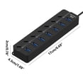 thumbnail image 3 of Byikun 7-Port USB Hub Expander - High-Speed Transmission & Individual Control Ports for Efficient Device Management, Compact for Travel, Ideal for Laptops & Desktops, Includes Charging Port, 3 of 9