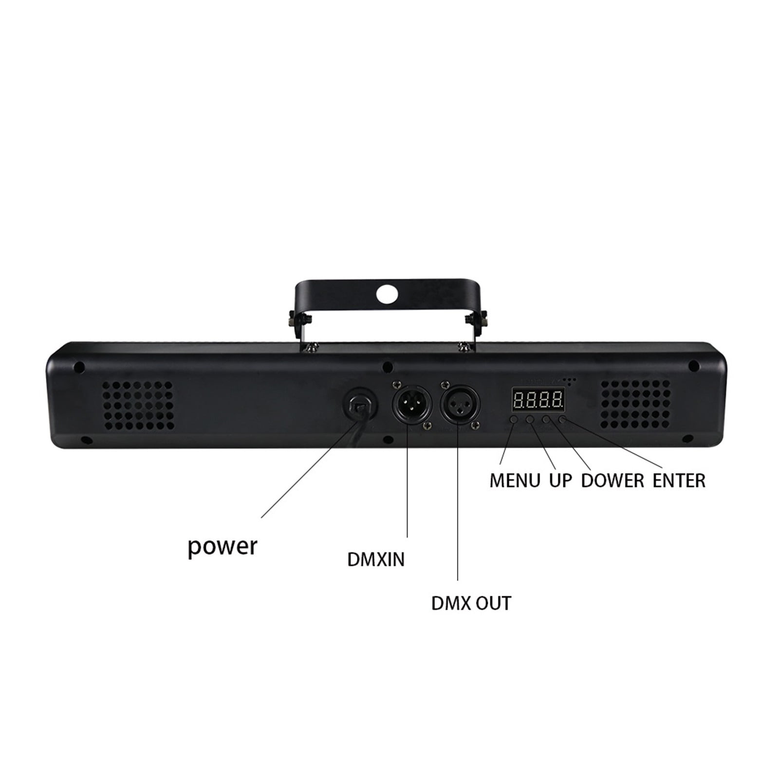 Remote 8x12w RGBW 4in1 Long Strips LED Wall Washer Stage Dyeing Lights DJ Bar Strobe Light