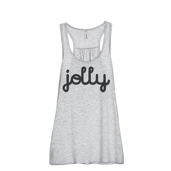 Jolly Women's Fashion Sleeveless Flowy Racerback Workout Yoga Tank Top Sport Grey X-Large