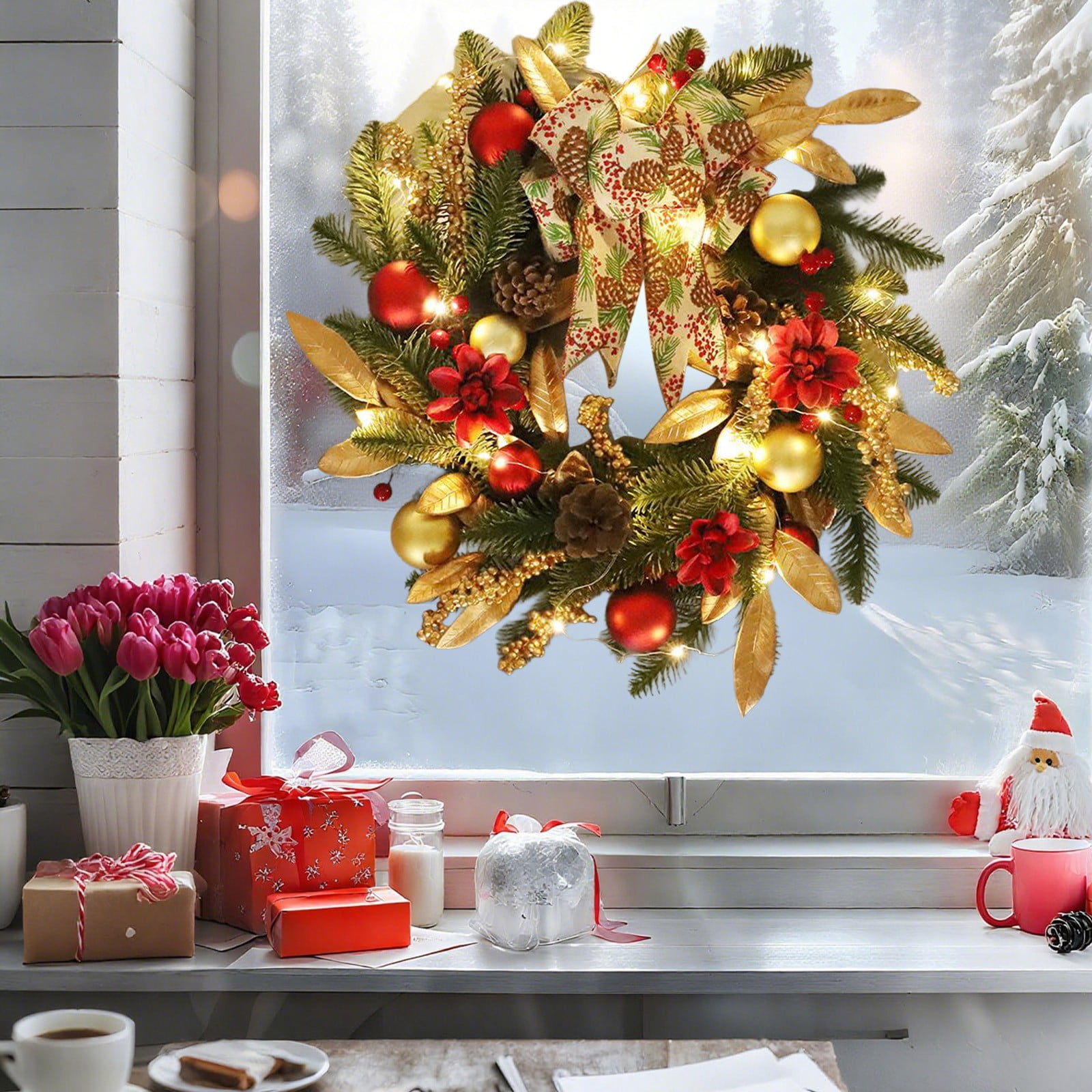 クリスマス HAPPY HOLIDAYS WREATH LARGE 8936a738-3c19-494b-962f-