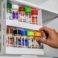 thumbnail image 3 of 2 Tier Spice Rack Pull Out Kitchen Storage Rack Seasoning Jars Organizer, 3 of 4