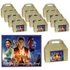 dreampartyworld aladdin movie jasmine party favor boxes with thank you decals stickers loots gold birthday 12 pieces great seller
