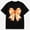 Black-9, variant on Girls Spooky Vibes Ghost Leopard Bow Pumpkin Halloween Graphic T-Shirt