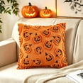 thumbnail image 5 of Diceymbol Halloween Pumpkin Throw Pillow 17.72 Inch, Orange Decorative Accent Cushion for Sofa Couch Bed Chair Home Decor, 5 of 5