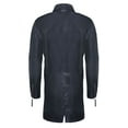 thumbnail image 3 of Mens Long Leather Trench Coat-Filton in Black, 3 of 4