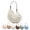 Beige, variant on Women Seashell Bag Crochet Shell Purse Boho Shoulder Tote Bag Summer Beach Crossbody Clutch Hobo Handbag