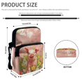 thumbnail image 6 of FUIALDOLG Polyester Crossbody Bags Leakproof Zipper Double Deck Cell Phone Bags for Hiking and Travel, Smiling Pig Floral Print Crossbody Bags, 6 of 7
