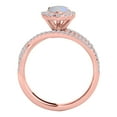 thumbnail image 5 of AoneJewelry 2.00 Carat Pear Shape Opal & Diamond Gemstone Ring In 10K Rose Solid Gold, 5 of 5