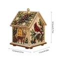 thumbnail image 3 of Christmas House Shaped DIY Diamond Art Hanging Ornament, VVQ Handmade Xmas Candy House Kit with Wooden Base Rhinestones for Decor, 3 of 7