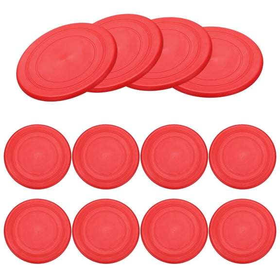 Uxcell Soft Flying Disc, Sports Flying Discs All Ages Outdoor Flying Disc Training Playing Lightweight Durable 12 Pcs & 7" & Red-Fitting For(Beach/Backyard/Lawn/Park Camping Game)