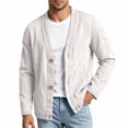 thumbnail image 5 of Admvng Men's Denim Cardigan Jacket Long Sleeve Open Front Casual Jean Outerwear Lightweight Layering Shacket, 5 of 8