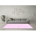 thumbnail image 3 of Ahgly Company Indoor Round Solid Pink Modern Area Rugs, 6' Round, 3 of 4
