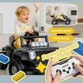 thumbnail image 3 of 2-In-1 12V Kids Ride On Building Block Cars, Electric Truck Car/Kart-Switch Freely, Ride on Toys with Remote Control, Toddler Car with Multifunctional Control Panel, Gift for Boys Girls 2-4, Black, 3 of 8