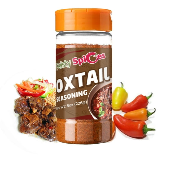 Feisty Spices Traditional Caribbean Oxtail Seasoning Mix, 8 oz Bottle