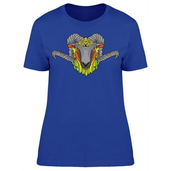 Head Patterned Goat T-Shirt Women -Image by Shutterstock, Female 3X-Large