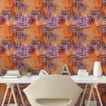 thumbnail image 2 of Ambesonne Nature Abstract Peel & Stick Wallpaper for Home, Animal Print Theme, 13"x72", Orange Violet Mustard, 2 of 5