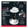 thumbnail image 7 of 7w 4-in Deep Baffle CCT-Tunable Recessed LED Downlight, 7 of 7