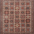thumbnail image 1 of Ahgly Company Machine Washable Indoor Square Traditional Saffron Red Area Rugs, 5' Square, 1 of 7