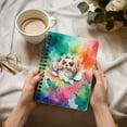 thumbnail image 3 of Funny Watercolor Adorable Cavalier King Charles Spaniel Peeking Through Torn Paper Effect Spiral Bound Journal Dog Lover Gifts 5x7in Spiral Notebook - 00026, 3 of 5
