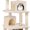 Beige, variant on AOUIUY 62.5inches Cat Tree Cat Tower Cat Condo with Platform & Hammock, Scratching Posts for Kittens Pet Play House with Plush Perch for Indoor Activity Relaxing, Pink