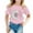 0-Pink1442, variant on Tiijoy Girls Short Sleeve T Shirt Sunflower Print Crewneck T-Shirt Summer Tee, Sizes 18-24 Months