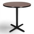 thumbnail image 6 of Hampden Furnishings Bennet Collection Steel Frame 36" Round Top, X Base, 36" Height Cafe Table, Black Frame/Mahogany Top, 6 of 14