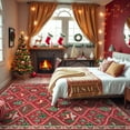 thumbnail image 2 of Moynesa 8'x10' Christmas Area Rug for Living Room,Red Large Rug Xmas Tree Modern Rug Kitchen Rug Washable Rug Non Slip Moroccan Carpet Holiday Decor Soft Accent Rug for Bedroom Dining Room, 2 of 7