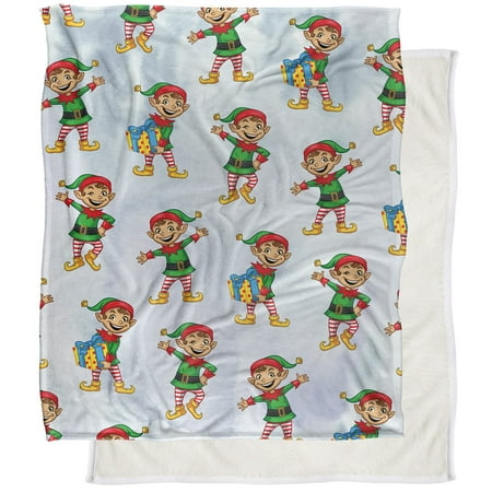LOGOVISION Elves Silky Touch Sherpa Back Super Soft Throw Blanket