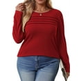 thumbnail image 6 of Fantaslook Long Sleeve Shirts for Women Fall Dressy Casual Blouses Fashion Pleated Tunic Tops, 6 of 9