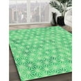 thumbnail image 2 of Ahgly Company Indoor Round Patterned Stoplight Go Green Area Rugs, 6' Round, 2 of 6