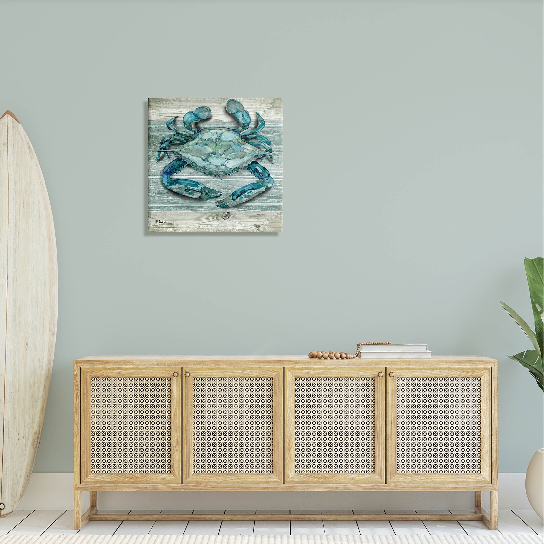Stupell Industries Northpoint Sealife Rustic Crab Graphic Art Gallery Wrapped Canvas Print Wall Art, Design by Paul Brent