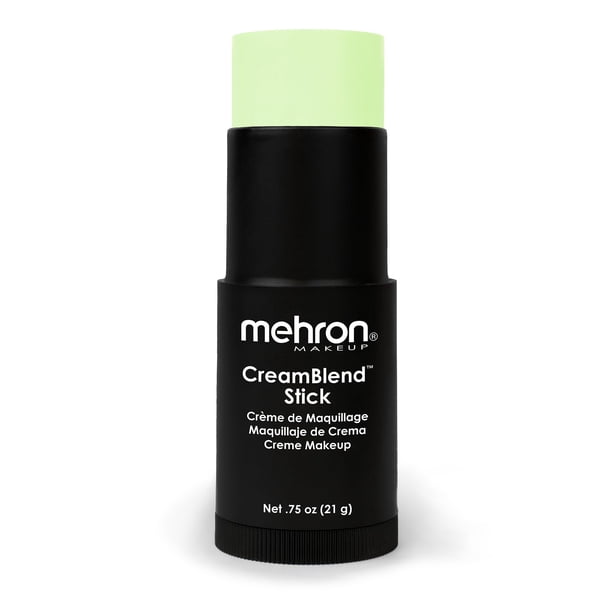 Crema de maquillaje Blend Stick Mehron Face Paint, 21 g, color verde pastel