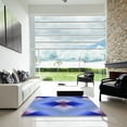 thumbnail image 7 of Ahgly Company Machine Washable Indoor Round Transitional Sky Blue Area Rugs, 5' Round, 7 of 7